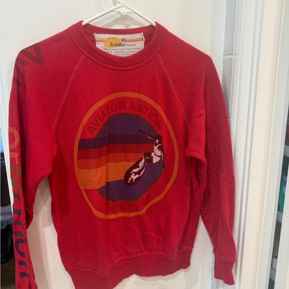 Aviator Nation Red Sweater